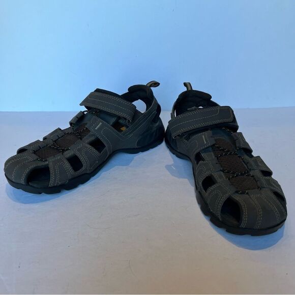 Teva Men's Brown/Gray Sandals Shoc Pad Size 9 - Picture 1 of 9